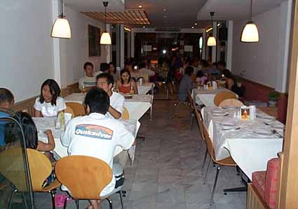 Inside the restaurant